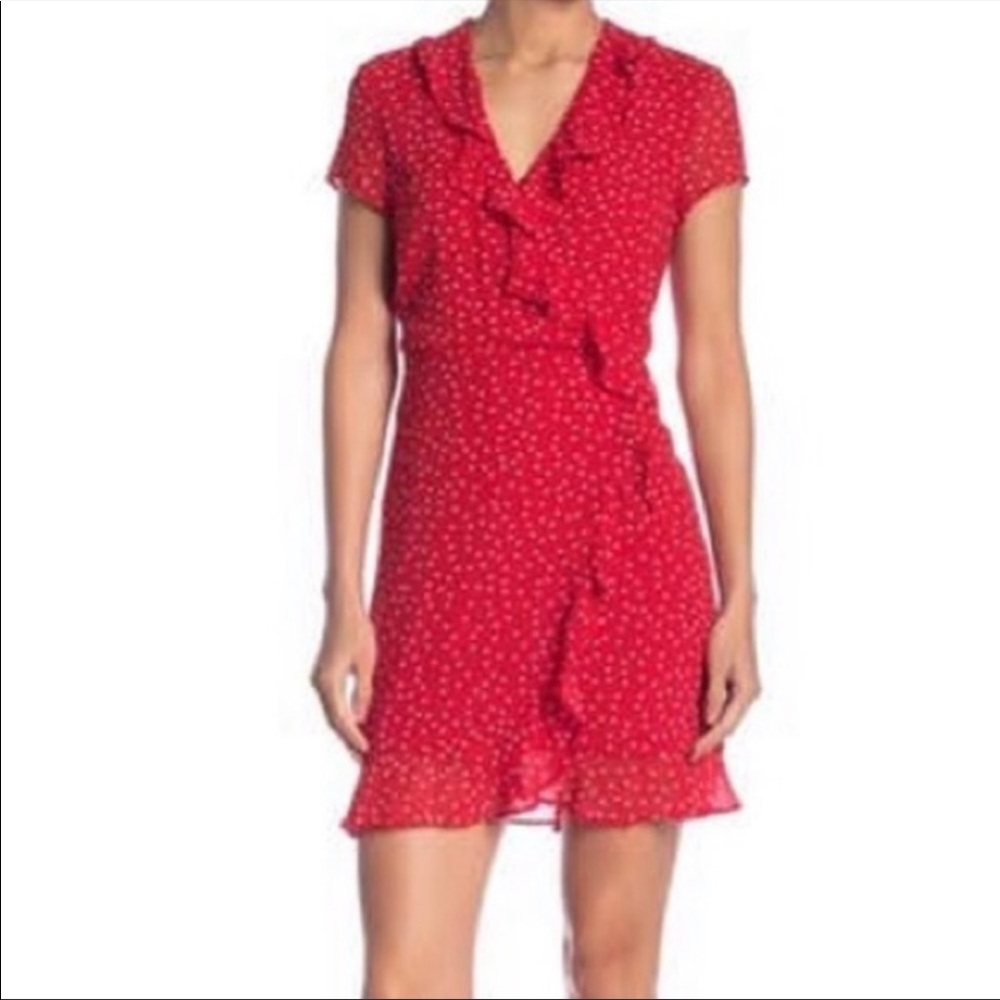 Red Bardot Polka Dot Dress